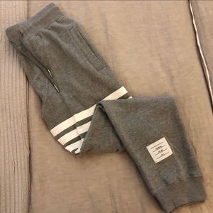 Men’s Thom Browne Grey Jogger Trousers - Medium